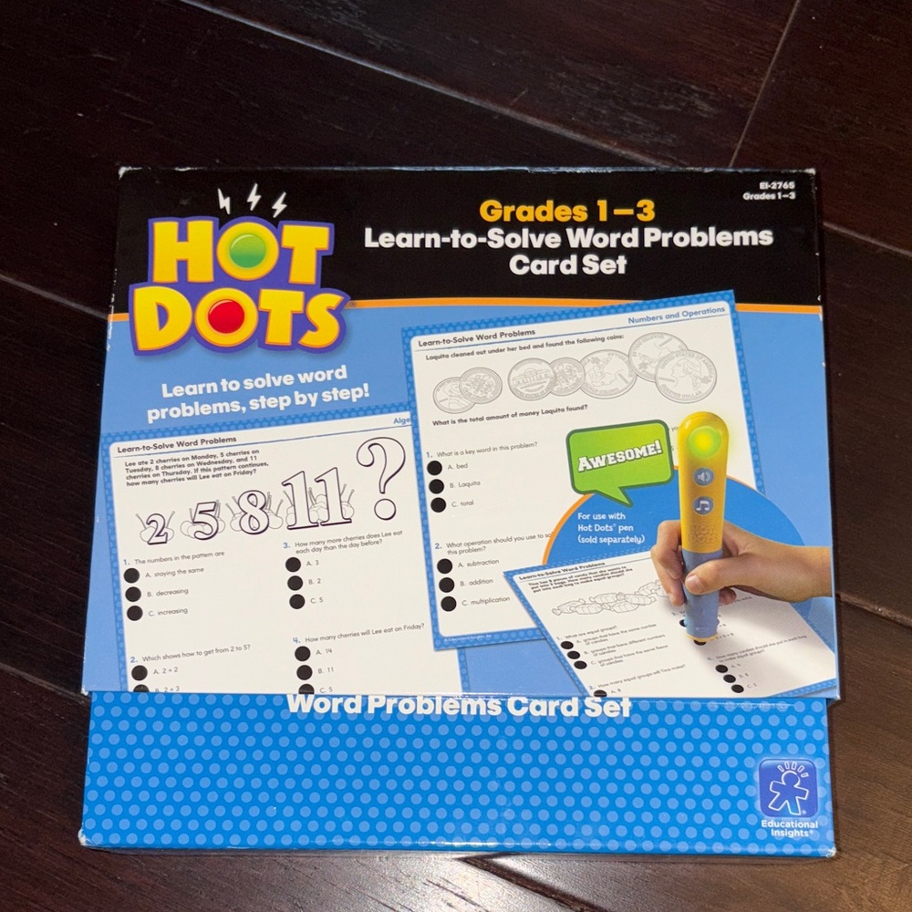 Hot Dots Word Problems Card Set for Grades 1-3